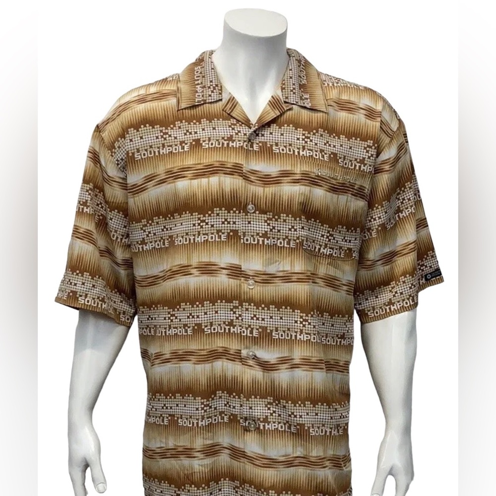 SOUTHPOLE Polyester Tan Bro Vintage Club Shirt XL